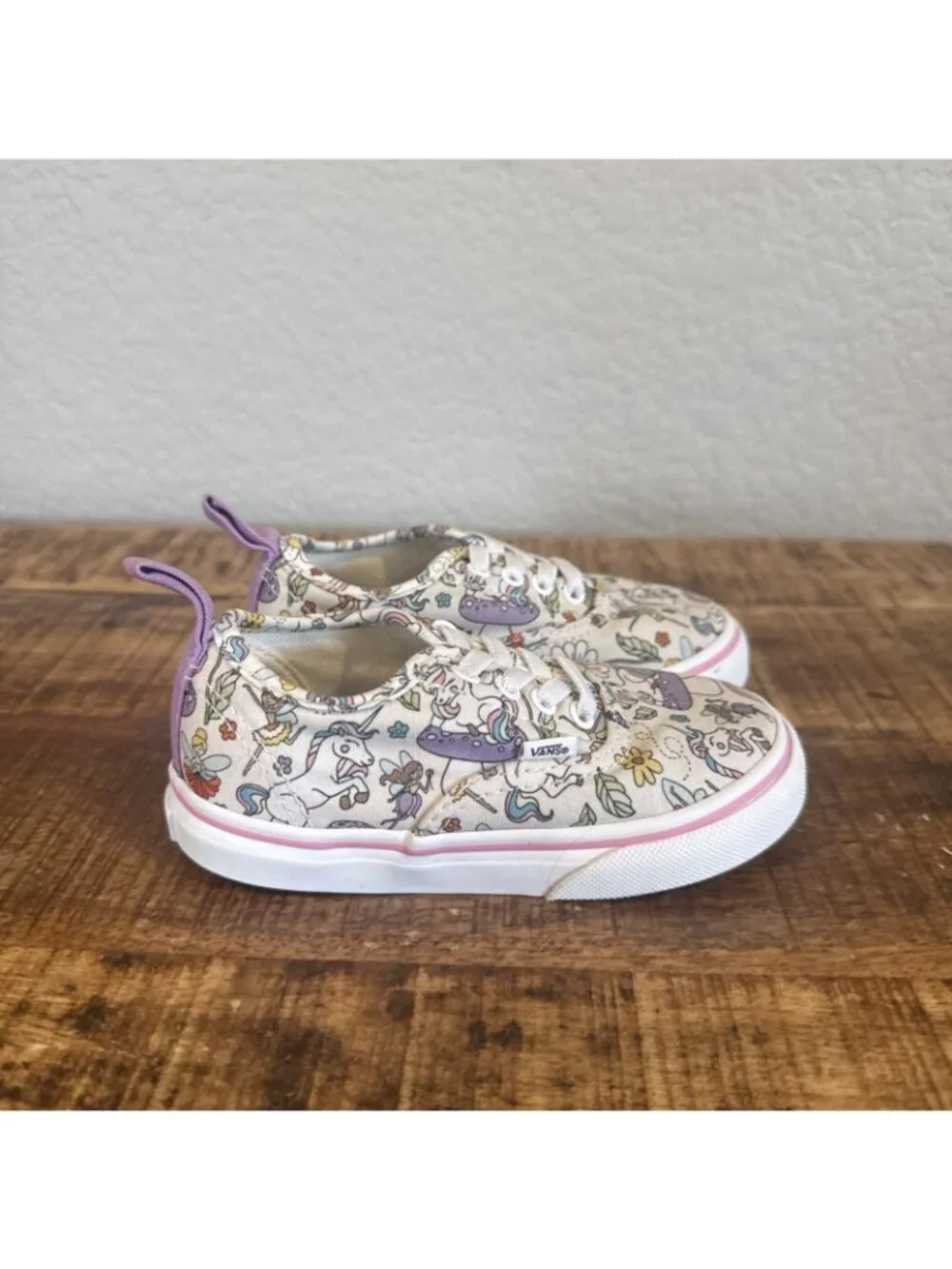 Vans Off The Wall Shoes Shoes Size 8 Toddler Unicorn Canvas Sneakers White